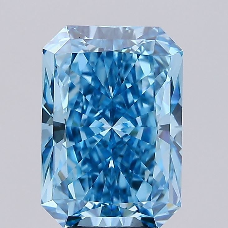 Loose Diamond - RADIANT 4.13ct Fancy Vivid Blue VVS2: Loose Diamond - RADIANT 4.13ct Fancy Vivid Blue VVS2 Source: This is a real non-mined Diamond that has been grown in a lab Shape: RADIANT Carats: 4.13 Color: Fancy Vivid Blue Certification: IGI Video: