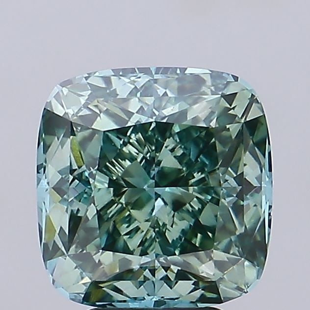 Loose Diamond - CUSHION MODIFIED 5.01ct Fancy Vivid Green VS1: Loose Diamond - CUSHION MODIFIED 5.01ct Fancy Vivid Green VS1 Source: This is a real non-mined Diamond that has been grown in a lab Shape: CUSHION MODIFIED Carats: 5.01 Color: Fancy Vivid Green Certif