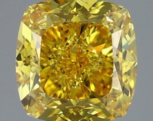 Loose Diamond - CUSHION MODIFIED 2.15ct Fancy Vivid Yellow VVS2: Loose Diamond - CUSHION MODIFIED 2.15ct Fancy Vivid Yellow VVS2 Source: This is a real non-mined Diamond that has been grown in a lab Shape: CUSHION MODIFIED Carats: 2.15 Color: Fancy Vivid Yellow Cer