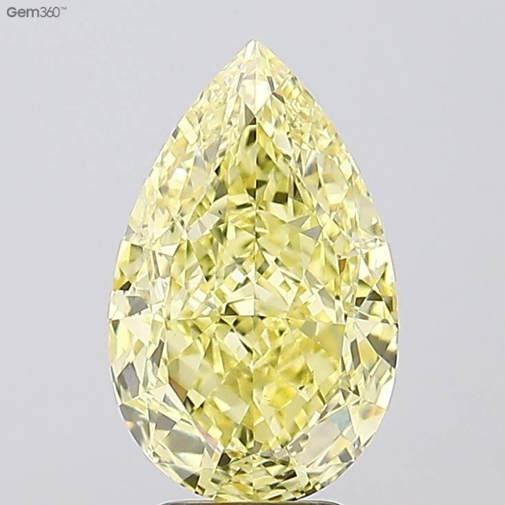 Loose Diamond - PEAR 5.1ct Fancy Intense Yellow VS1: Loose Diamond - PEAR 5.1ct Fancy Intense Yellow VS1 Source: This is a real non-mined Diamond that has been grown in a lab Shape: PEAR Carats: 5.1 Color: Fancy Intense Yellow Certification: IGI Video: