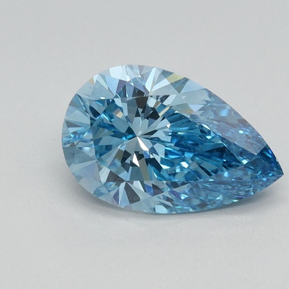 Loose Diamond - PEAR 1.1ct Fancy Vivid Blue VS1: Loose Diamond - PEAR 1.1ct Fancy Vivid Blue VS1 Source: This is a real non-mined Diamond that has been grown in a lab Shape: PEAR Carats: 1.1 Color: Fancy Vivid Blue Certification: IGI Video: