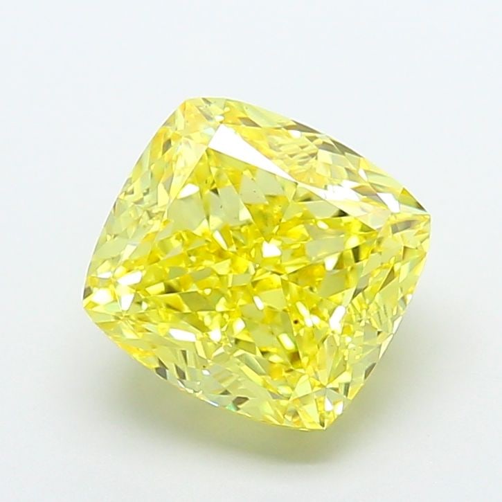 Loose Diamond - CUSHION MODIFIED 4.54ct Fancy Vivid Yellow VS1: Loose Diamond - CUSHION MODIFIED 4.54ct Fancy Vivid Yellow VS1 Source: This is a real non-mined Diamond that has been grown in a lab Shape: CUSHION MODIFIED Carats: 4.54 Color: Fancy Vivid Yellow Cert