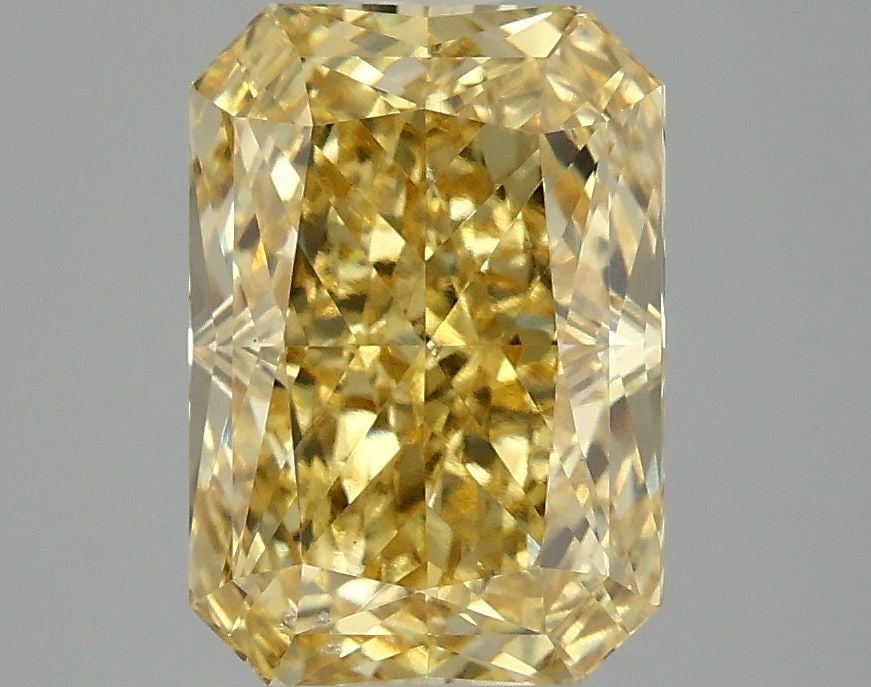 Loose Diamond - RADIANT 3.07ct Fancy Vivid Yellow VS2: Loose Diamond - RADIANT 3.07ct Fancy Vivid Yellow VS2 Source: This is a real non-mined Diamond that has been grown in a lab Shape: RADIANT Carats: 3.07 Color: Fancy Vivid Yellow Certification: IGI Vid
