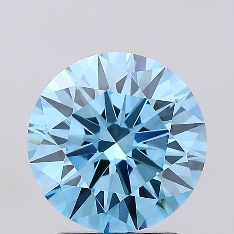 Ideal Loose Diamond - ROUND 2.05ct Fancy Vivid Blue VS1: Ideal Loose Diamond - ROUND 2.05ct Fancy Vivid Blue VS1 Source: This is a real non-mined Diamond that has been grown in a lab Shape: ROUND Carats: 2.05 Color: Fancy Vivid Blue Certification: IGI Video