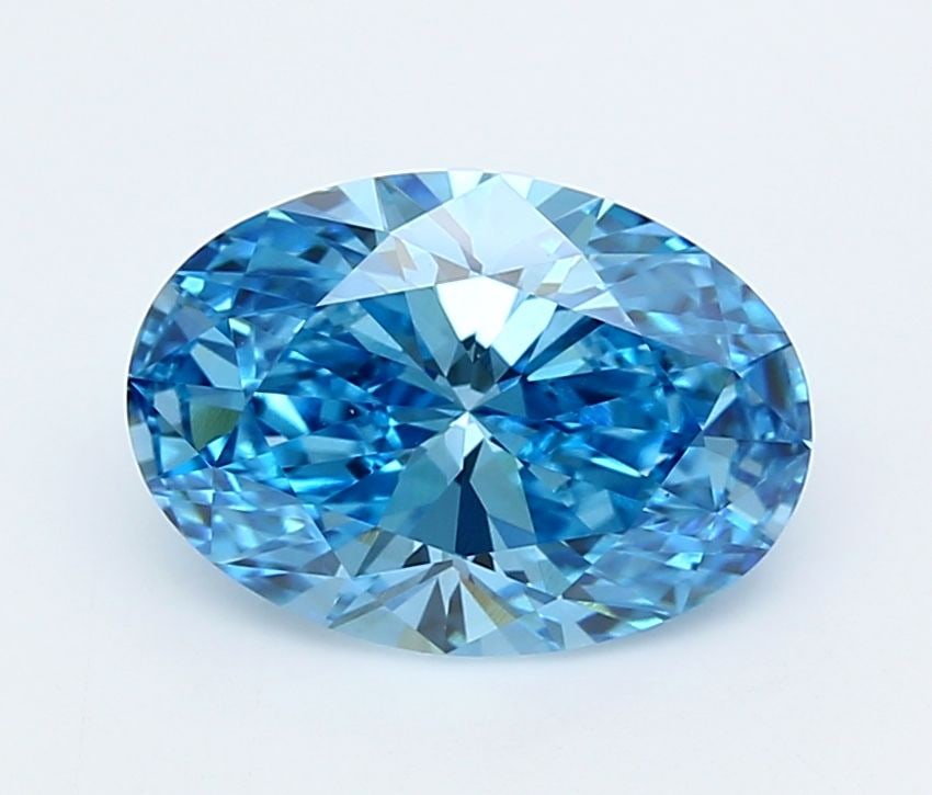 Loose Diamond - OVAL 3.07ct Fancy Vivid Blue VS1: Loose Diamond - OVAL 3.07ct Fancy Vivid Blue VS1 Source: This is a real non-mined Diamond that has been grown in a lab Shape: OVAL Carats: 3.07 Color: Fancy Vivid Blue Certification: IGI Video: