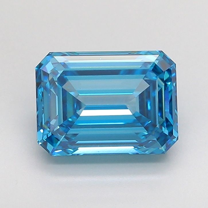 Loose Diamond - EMERALD 2.82ct Fancy Vivid Blue VVS2: Loose Diamond - EMERALD 2.82ct Fancy Vivid Blue VVS2 Source: This is a real non-mined Diamond that has been grown in a lab Shape: EMERALD Carats: 2.82 Color: Fancy Vivid Blue Certification: IGI Video: