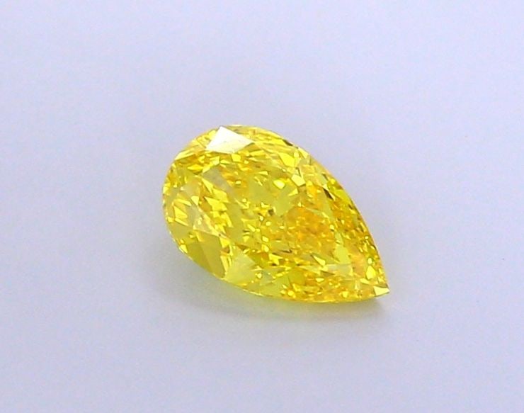 Loose Diamond - PEAR 1.03ct Fancy Vivid Yellow VVS2: Loose Diamond - PEAR 1.03ct Fancy Vivid Yellow VVS2 Source: This is a real non-mined Diamond that has been grown in a lab Shape: PEAR Carats: 1.03 Color: Fancy Vivid Yellow Certification: IGI Video:
