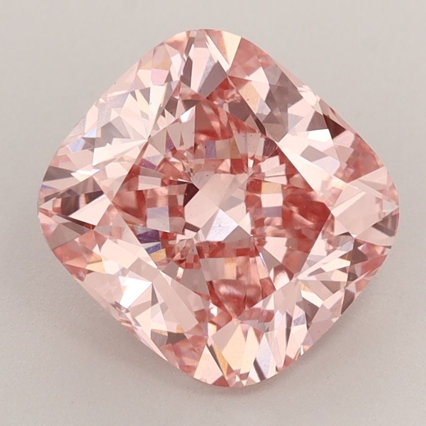 Loose Diamond - CUSHION BRILLIANT 3.16ct Fancy Vivid Pink VS2: Loose Diamond - CUSHION BRILLIANT 3.16ct Fancy Vivid Pink VS2 Source: This is a real non-mined Diamond that has been grown in a lab Shape: CUSHION BRILLIANT Carats: 3.16 Color: Fancy Vivid Pink Certif