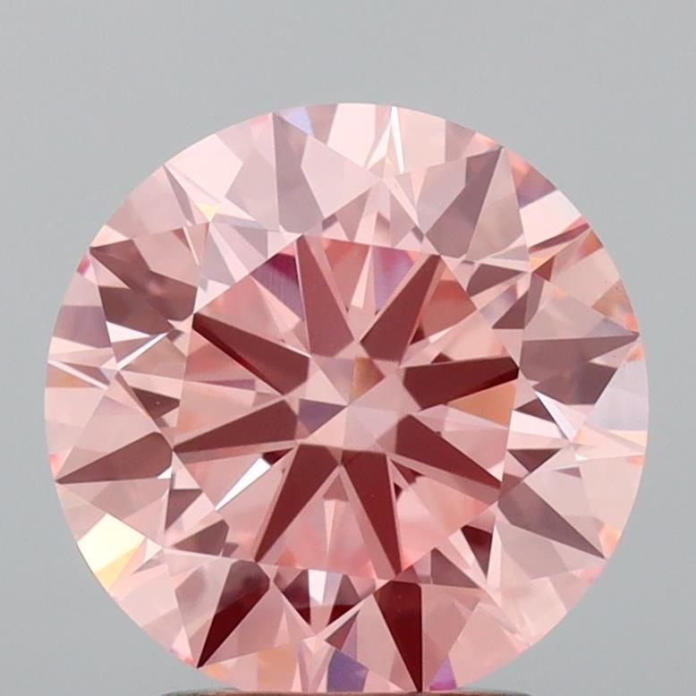 Ideal Loose Diamond - ROUND 2.34ct Fancy Vivid Pink VVS2: Ideal Loose Diamond - ROUND 2.34ct Fancy Vivid Pink VVS2 Source: This is a real non-mined Diamond that has been grown in a lab Shape: ROUND Carats: 2.34 Color: Fancy Vivid Pink Certification: IGI Vide