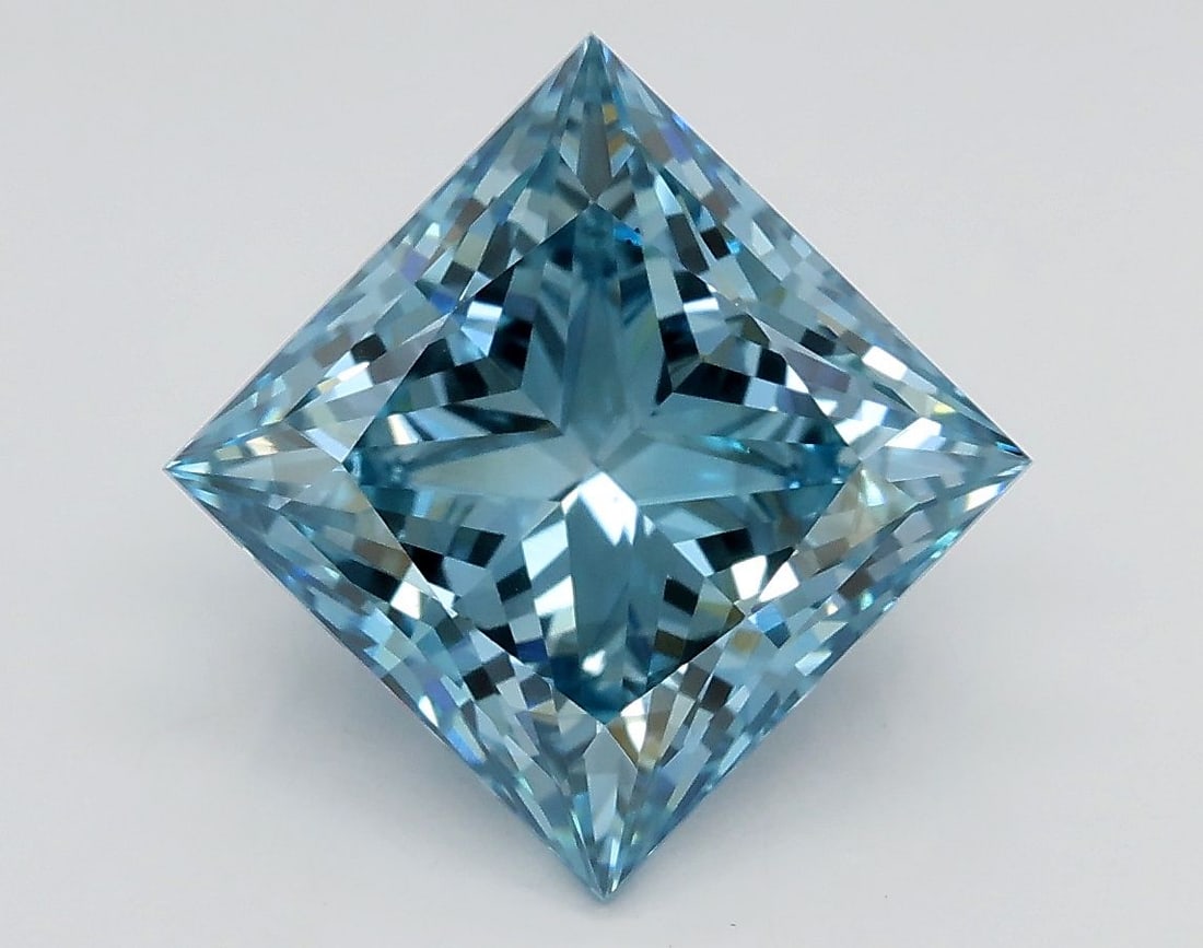 Loose Diamond - PRINCESS 3.05ct Fancy Vivid Blue VS2: Loose Diamond - PRINCESS 3.05ct Fancy Vivid Blue VS2 Source: This is a real non-mined Diamond that has been grown in a lab Shape: PRINCESS Carats: 3.05 Color: Fancy Vivid Blue Certification: IGI Video