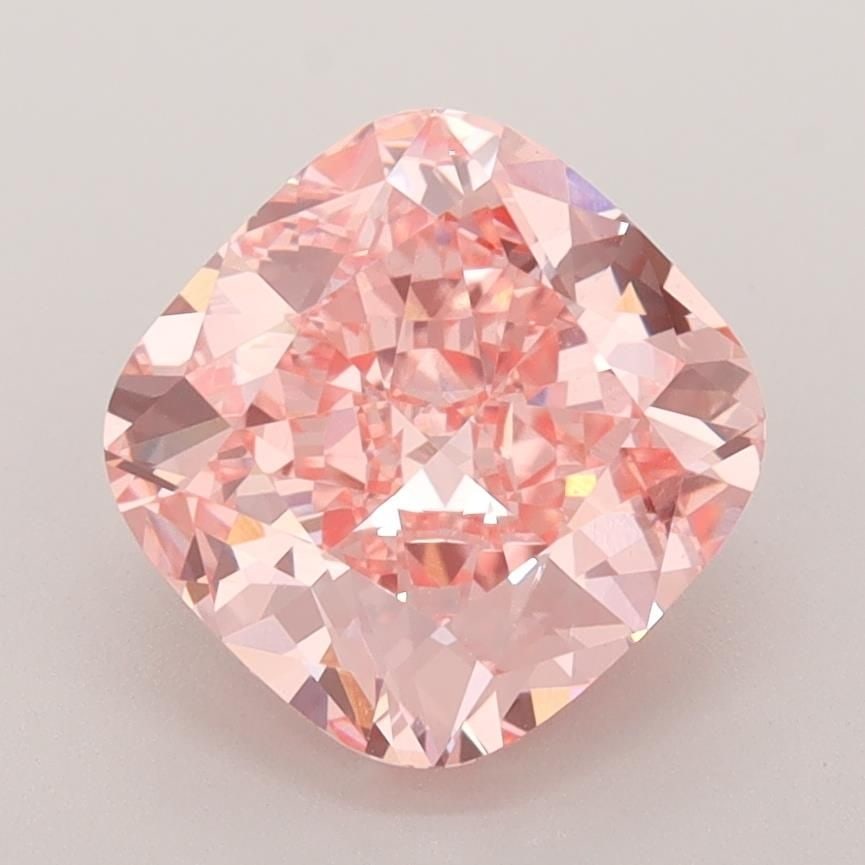 Loose Diamond - CUSHION MODIFIED 3.03ct Fancy Vivid Pink VVS2: Loose Diamond - CUSHION MODIFIED 3.03ct Fancy Vivid Pink VVS2 Source: This is a real non-mined Diamond that has been grown in a lab Shape: CUSHION MODIFIED Carats: 3.03 Color: Fancy Vivid Pink