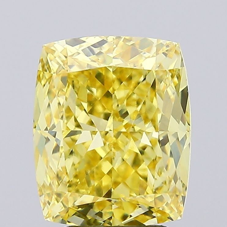 Loose Diamond - CUSHION MODIFIED 4.08ct Fancy Vivid Yellow VVS2: Loose Diamond - CUSHION MODIFIED 4.08ct Fancy Vivid Yellow VVS2 Source: This is a real non-mined Diamond that has been grown in a lab Shape: CUSHION MODIFIED Carats: 4.08 Color: Fancy Vivid Yellow