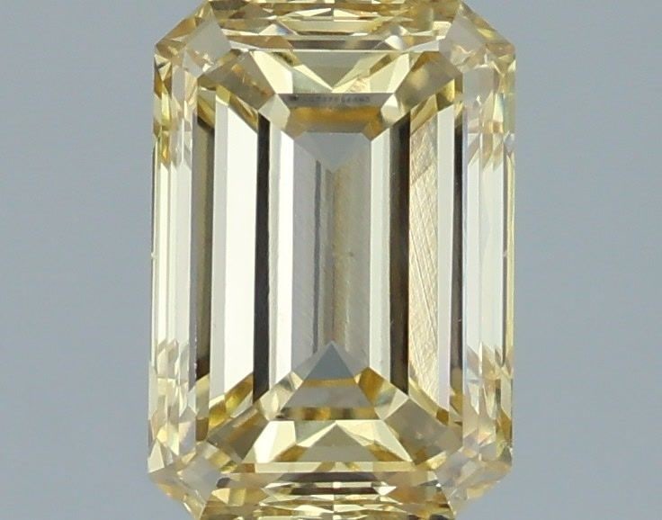 Loose Diamond - EMERALD 1.48ct Fancy Yellow VS1: Loose Diamond - EMERALD 1.48ct Fancy Yellow VS1 Source: This is a real non-mined Diamond that has been grown in a lab Shape: EMERALD Carats: 1.48 Color: Fancy Yellow Certification: IGI Video: