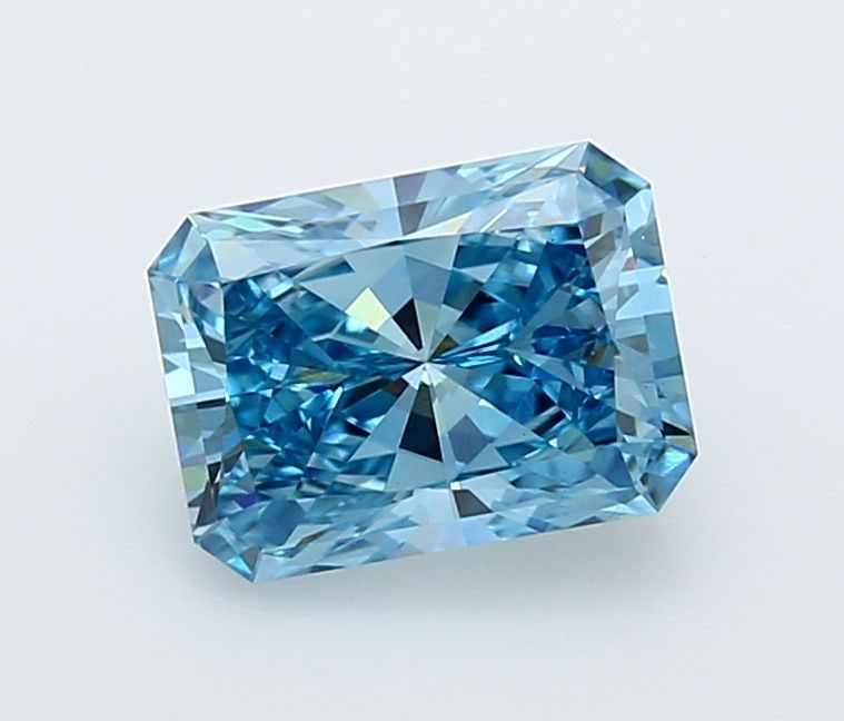 Loose Diamond - RADIANT 2.07ct Fancy Vivid Blue VS1: Loose Diamond - RADIANT 2.07ct Fancy Vivid Blue VS1 Source: This is a real non-mined Diamond that has been grown in a lab Shape: RADIANT Carats: 2.07 Color: Fancy Vivid Blue Certification: IGI Video: