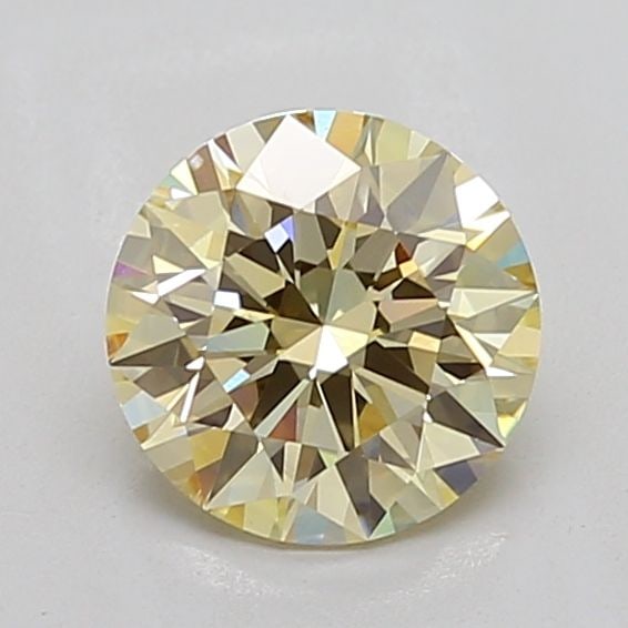 Loose Diamond - ROUND 1.61ct Fancy Light Yellow VS1: Loose Diamond - ROUND 1.61ct Fancy Light Yellow VS1 Source: This is a real non-mined Diamond that has been grown in a lab Shape: ROUND Carats: 1.61 Color: Fancy Light Yellow Certification: IGI Video: