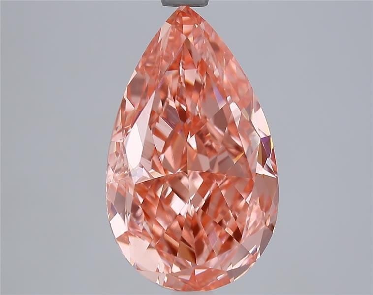 Loose Diamond - PEAR 5.08ct Fancy Vivid Pink VVS2: Loose Diamond - PEAR 5.08ct Fancy Vivid Pink VVS2 Source: This is a real non-mined Diamond that has been grown in a lab Shape: PEAR Carats: 5.08 Color: Fancy Vivid Pink Certification: IGI Video: