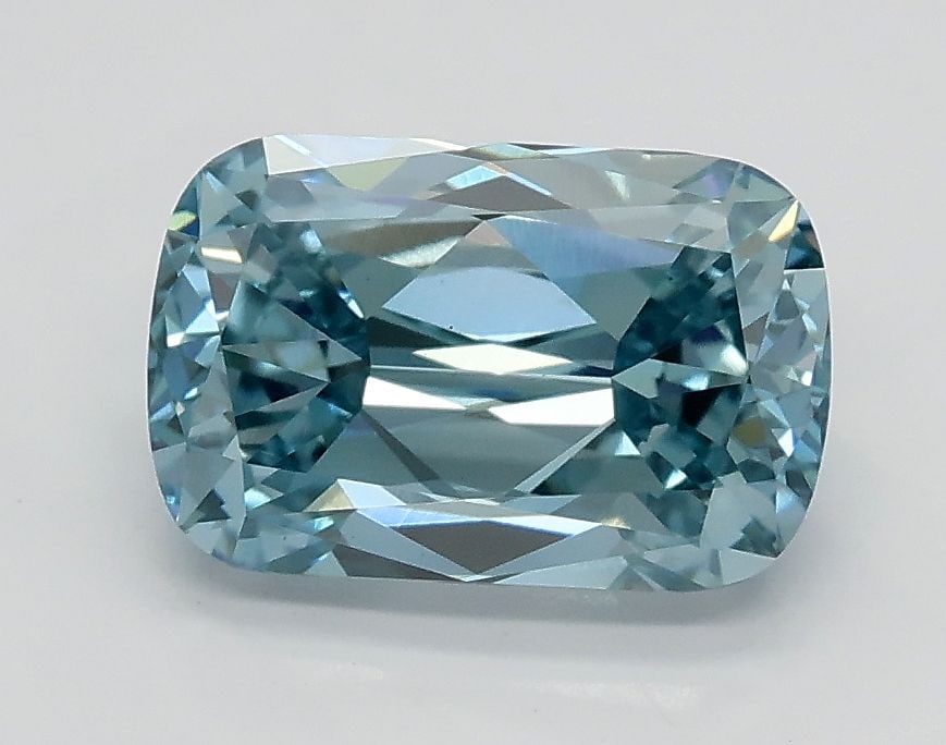Loose Diamond - RADIANT 1.57ct Fancy Intense Greenish Blue VS1: Loose Diamond - RADIANT 1.57ct Fancy Intense Greenish Blue VS1 Source: This is a real non-mined Diamond that has been grown in a lab Shape: RADIANT Carats: 1.57 Color: Fancy Intense Greenish Blue Cert