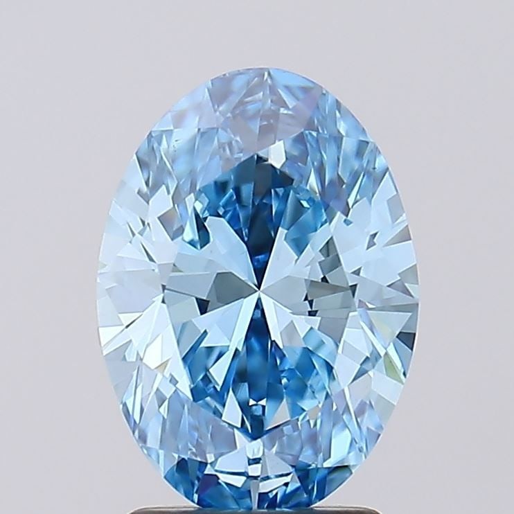 Loose Diamond - OVAL 2.22ct Fancy Vivid Blue VS1: Loose Diamond - OVAL 2.22ct Fancy Vivid Blue VS1 Source: This is a real non-mined Diamond that has been grown in a lab Shape: OVAL Carats: 2.22 Color: Fancy Vivid Blue Certification: IGI Video: