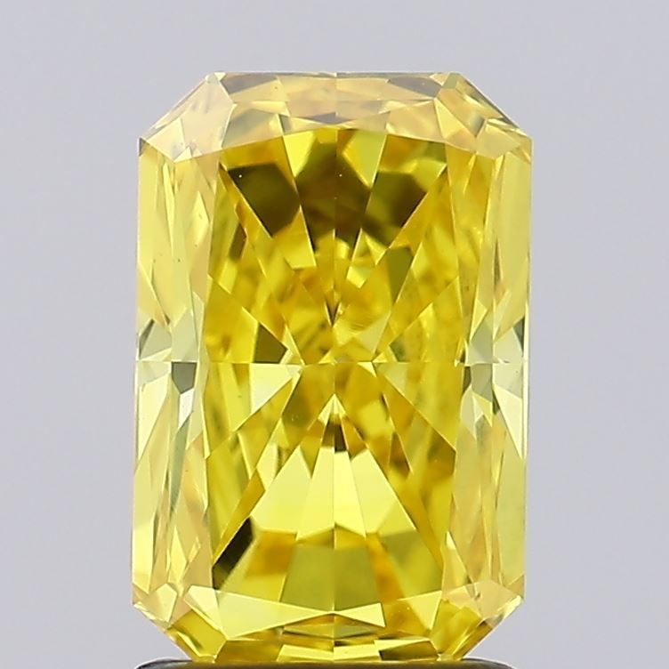 Loose Diamond - RADIANT 1.08ct Fancy Vivid Yellow VS1: Loose Diamond - RADIANT 1.08ct Fancy Vivid Yellow VS1 Source: This is a real non-mined Diamond that has been grown in a lab Shape: RADIANT Carats: 1.08 Color: Fancy Vivid Yellow Certification: IGI Vid