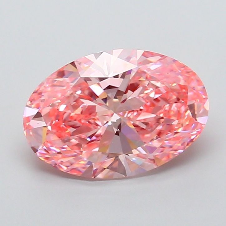 Loose Diamond - OVAL 4.18ct Fancy Vivid Pink VVS2: Loose Diamond - OVAL 4.18ct Fancy Vivid Pink VVS2 Source: This is a real non-mined Diamond that has been grown in a lab Shape: OVAL Carats: 4.18 Color: Fancy Vivid Pink Certification: IGI Video: