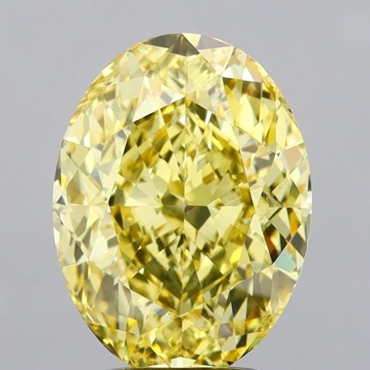 Loose Diamond - OVAL 3.61ct Fancy Vivid Yellow VS1: Loose Diamond - OVAL 3.61ct Fancy Vivid Yellow VS1 Source: This is a real non-mined Diamond that has been grown in a lab Shape: OVAL Carats: 3.61 Color: Fancy Vivid Yellow Certification: IGI Video: