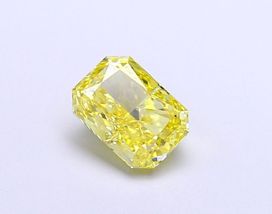 Loose Diamond - RADIANT 1.02ct Fancy Vivid Yellow VVS2: Loose Diamond - RADIANT 1.02ct Fancy Vivid Yellow VVS2 Source: This is a real non-mined Diamond that has been grown in a lab Shape: RADIANT Carats: 1.02 Color: Fancy Vivid Yellow Certification: IGI Vi