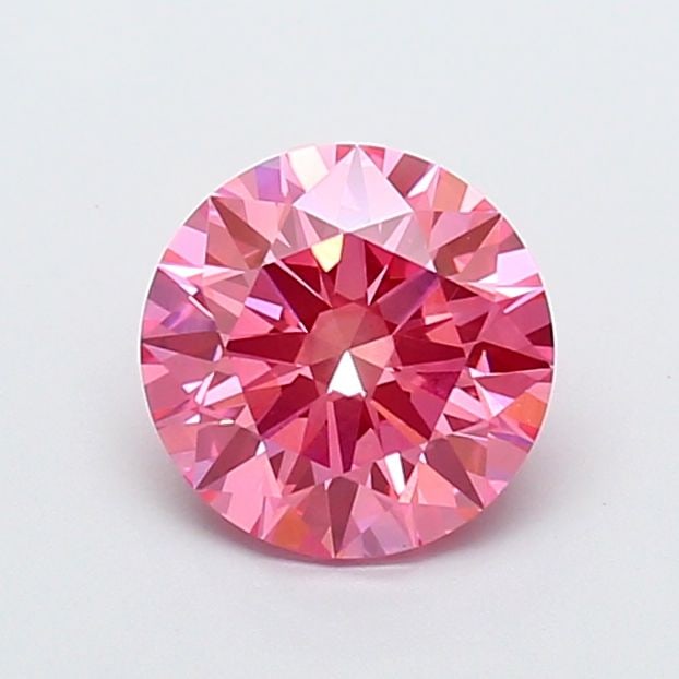 Ideal Loose Diamond - ROUND 2.01ct Fancy Vivid Pink VS1: Ideal Loose Diamond - ROUND 2.01ct Fancy Vivid Pink VS1 Source: This is a real non-mined Diamond that has been grown in a lab Shape: ROUND Carats: 2.01 Color: Fancy Vivid Pink Certification: IGI