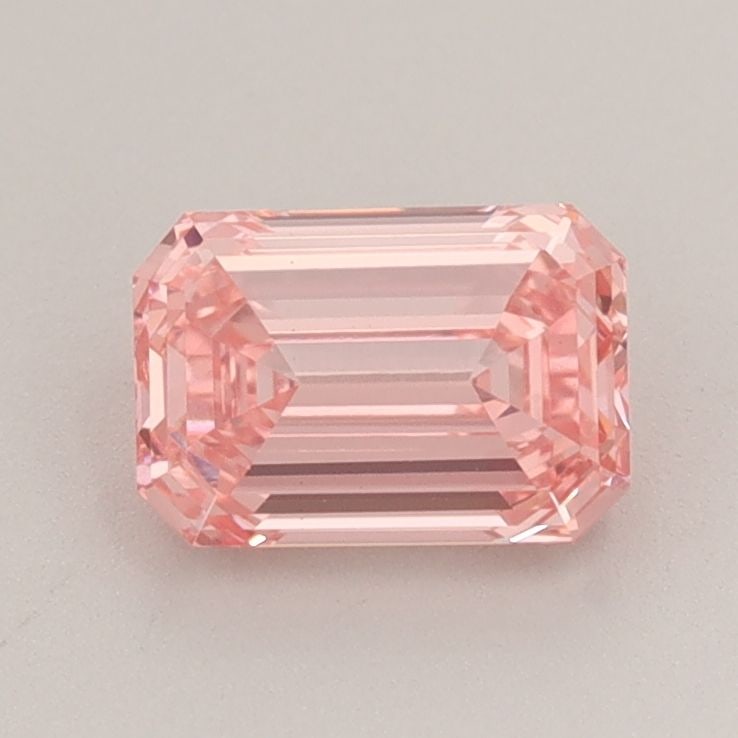 Loose Diamond - EMERALD 0.83ct Fancy Intense Pink VS1: Loose Diamond - EMERALD 0.83ct Fancy Intense Pink VS1 Source: This is a real non-mined Diamond that has been grown in a lab Shape: EMERALD Carats: 0.83 Color: Fancy Intense Pink Certification: IGI Vid