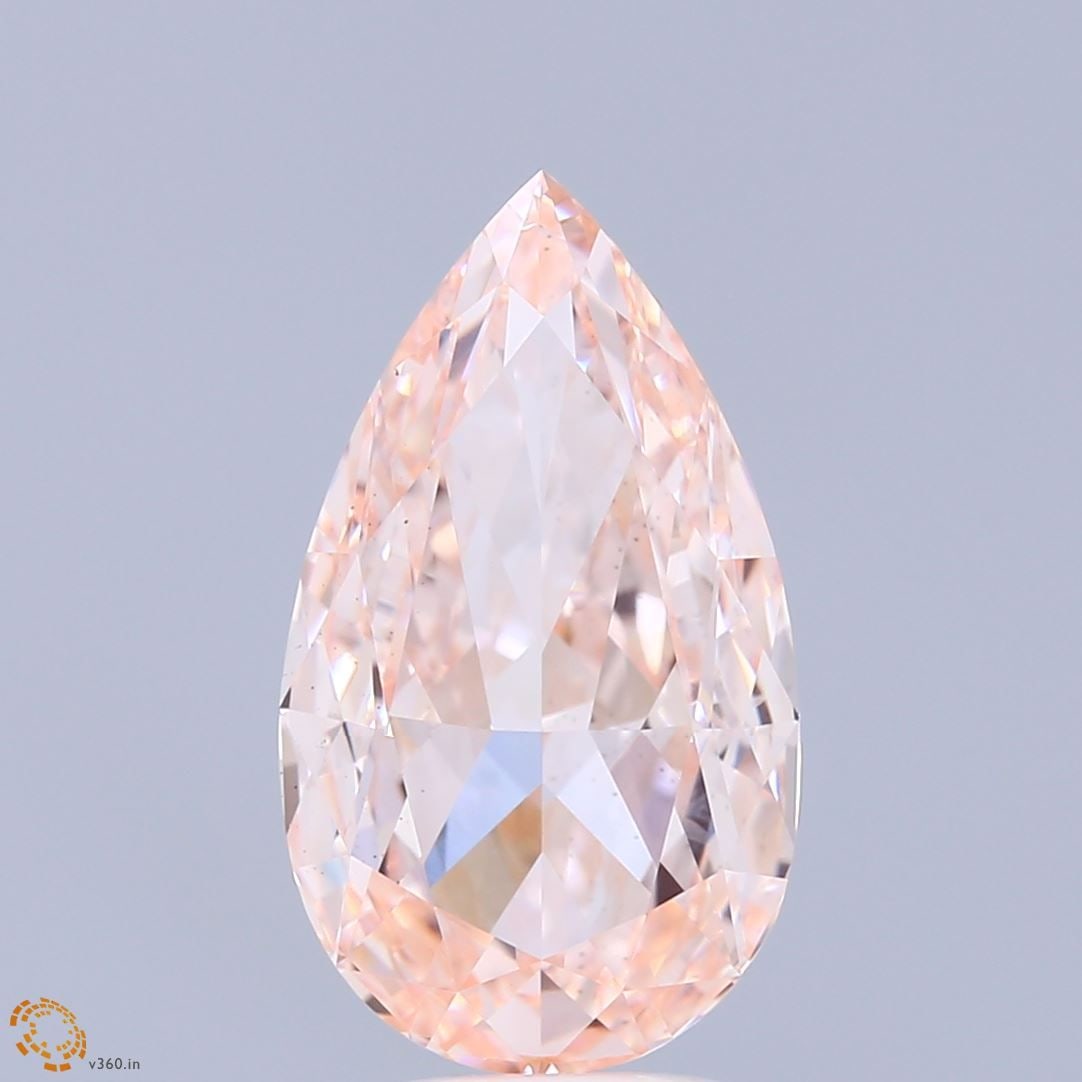 Loose Diamond - PEAR 5.1ct Fancy Orangey Pink VS2: Loose Diamond - PEAR 5.1ct Fancy Orangey Pink VS2 Source: This is a real non-mined Diamond that has been grown in a lab Shape: PEAR Carats: 5.1 Color: Fancy Orangey Pink Certification: IGI Video: