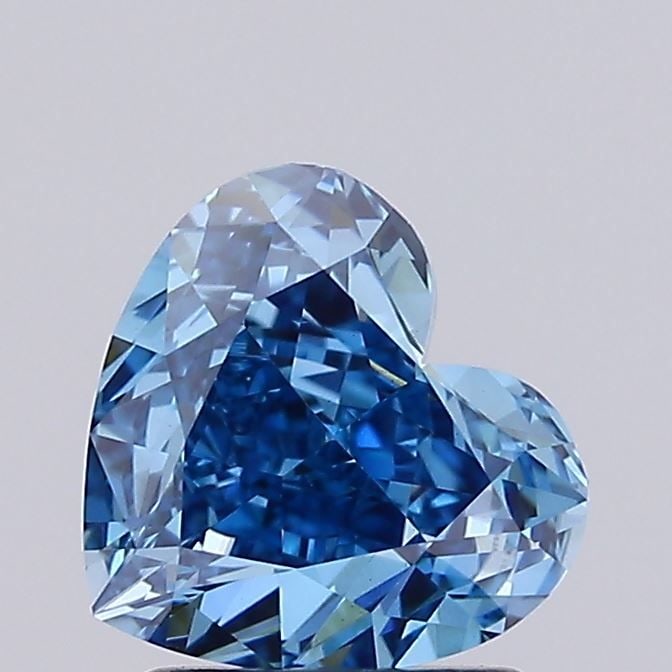 Loose Diamond - HEART 1.56ct Fancy Vivid Blue VS1: Loose Diamond - HEART 1.56ct Fancy Vivid Blue VS1 Source: This is a real non-mined Diamond that has been grown in a lab Shape: HEART Carats: 1.56 Color: Fancy Vivid Blue Certification: IGI Video: