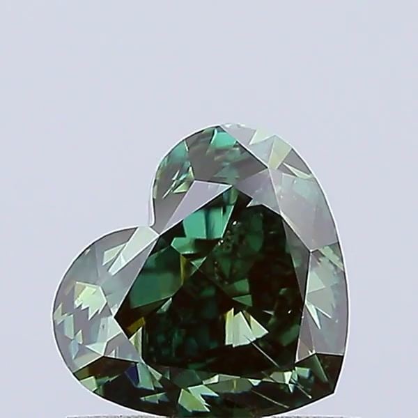 Loose Diamond - HEART 1.01ct Fancy Deep Green SI1: Loose Diamond - HEART 1.01ct Fancy Deep Green SI1 Source: This is a real non-mined Diamond that has been grown in a lab Shape: HEART Carats: 1.01 Color: Fancy Deep Green Certification: IGI Video: