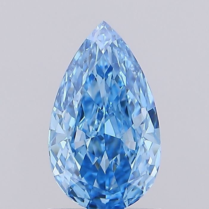 Loose Diamond - PEAR 1.06ct Fancy Vivid Blue VVS2: Loose Diamond - PEAR 1.06ct Fancy Vivid Blue VVS2 Source: This is a real non-mined Diamond that has been grown in a lab Shape: PEAR Carats: 1.06 Color: Fancy Vivid Blue Certification: IGI Video: