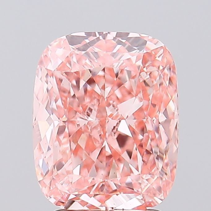 Loose Diamond - CUSHION MODIFIED 3.1ct Fancy Vivid Pink VS1: Loose Diamond - CUSHION MODIFIED 3.1ct Fancy Vivid Pink VS1 Source: This is a real non-mined Diamond that has been grown in a lab Shape: CUSHION MODIFIED Carats: 3.1 Color: Fancy Vivid Pink Certificat