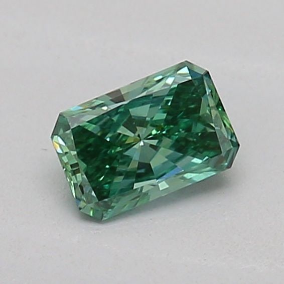 Loose Diamond - RADIANT 0.22ct Fancy Vivid Green VS1: Loose Diamond - RADIANT 0.22ct Fancy Vivid Green VS1 Source: This is a real non-mined Diamond that has been grown in a lab Shape: RADIANT Carats: 0.22 Color: Fancy Vivid Green Certification: IGI Video