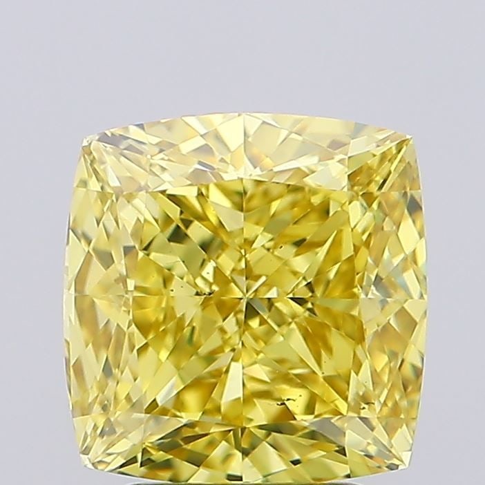 Loose Diamond - CUSHION BRILLIANT 3.05ct Fancy Intense Yellow VS2: Loose Diamond - CUSHION BRILLIANT 3.05ct Fancy Intense Yellow VS2 Source: This is a real non-mined Diamond that has been grown in a lab Shape: CUSHION BRILLIANT Carats: 3.05 Color: Fancy Intense Yello