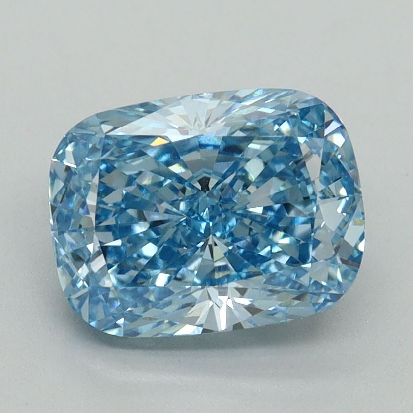 Loose Diamond - CUSHION BRILLIANT 2.18ct Fancy Vivid Blue VVS2: Loose Diamond - CUSHION BRILLIANT 2.18ct Fancy Vivid Blue VVS2 Source: This is a real non-mined Diamond that has been grown in a lab Shape: CUSHION BRILLIANT Carats: 2.18 Color: Fancy Vivid Blue Certi