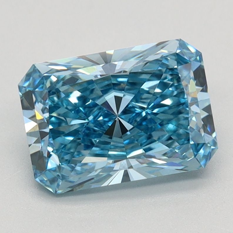 Loose Diamond - RADIANT 1.59ct Fancy Vivid Blue VVS2: Loose Diamond - RADIANT 1.59ct Fancy Vivid Blue VVS2 Source: This is a real non-mined Diamond that has been grown in a lab Shape: RADIANT Carats: 1.59 Color: Fancy Vivid Blue Certification: IGI Video: