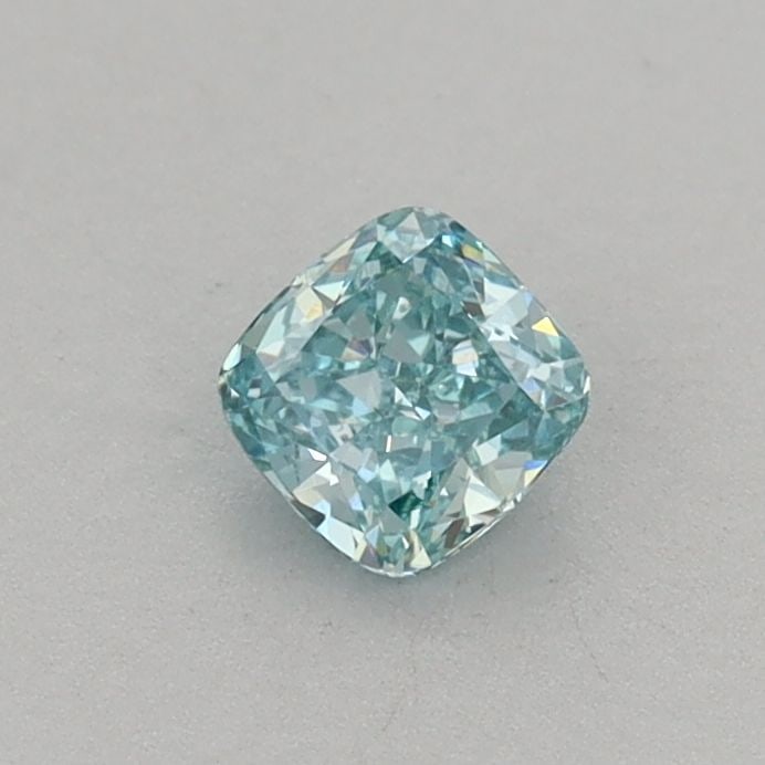 Loose Diamond - CUSHION MODIFIED 0.34ct Fancy Vivid Green VS1: Loose Diamond - CUSHION MODIFIED 0.34ct Fancy Vivid Green VS1 Source: This is a real non-mined Diamond that has been grown in a lab Shape: CUSHION MODIFIED Carats: 0.34 Color: Fancy Vivid Green Certif