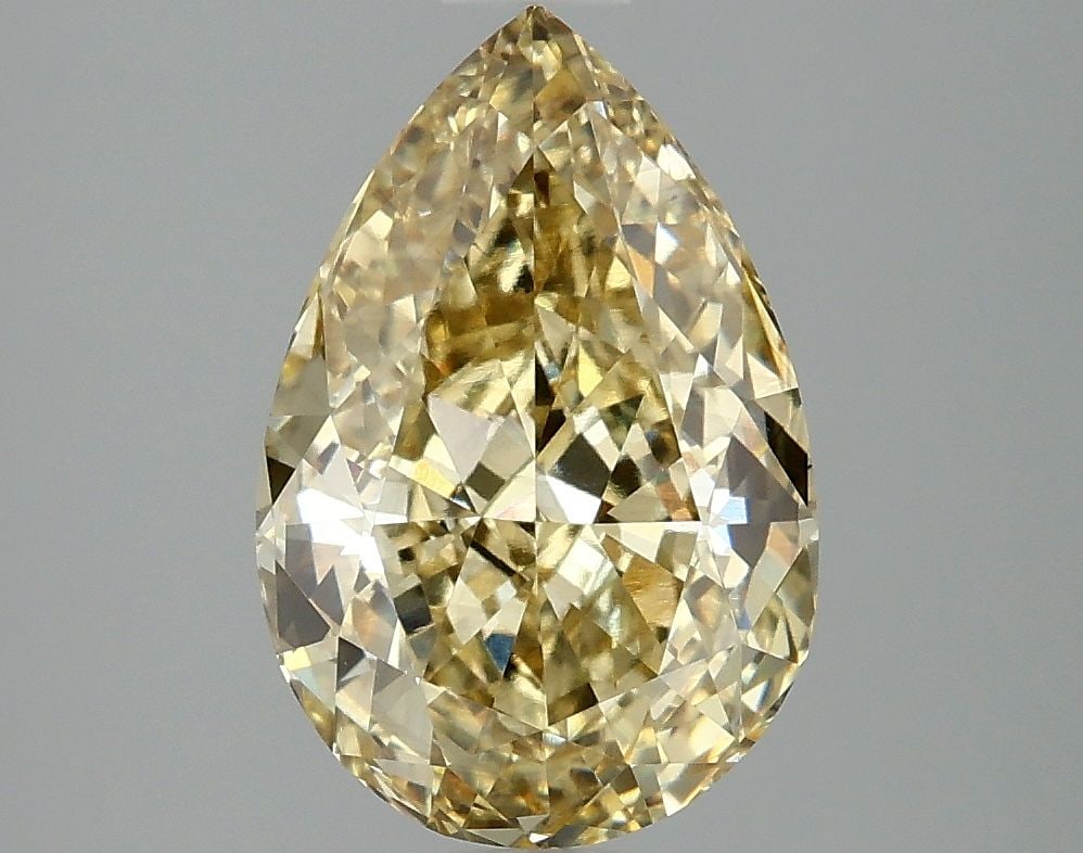 Loose Diamond - PEAR 3.08ct Fancy Intense Yellow VS2: Loose Diamond - PEAR 3.08ct Fancy Intense Yellow VS2 Source: This is a real non-mined Diamond that has been grown in a lab Shape: PEAR Carats: 3.08 Color: Fancy Intense Yellow Certification: IGI Video