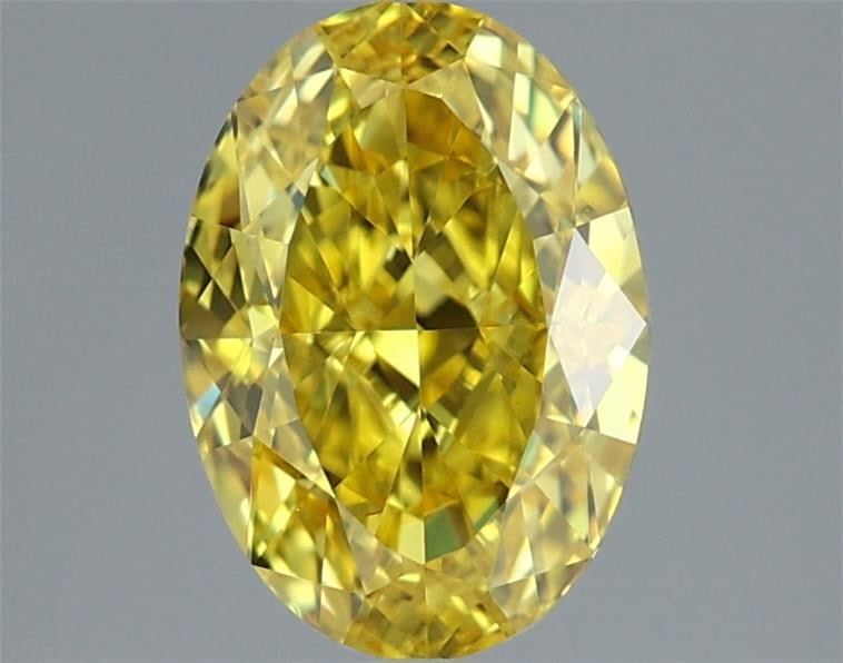 Loose Diamond - OVAL 2.06ct Fancy Vivid Yellow VS1: Loose Diamond - OVAL 2.06ct Fancy Vivid Yellow VS1 Source: This is a real non-mined Diamond that has been grown in a lab Shape: OVAL Carats: 2.06 Color: Fancy Vivid Yellow Certification: IGI Video: