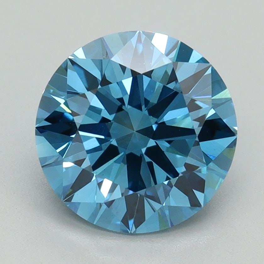Loose Diamond - ROUND 2.26ct Fancy Vivid Blue VS1: Loose Diamond - ROUND 2.26ct Fancy Vivid Blue VS1 Source: This is a real non-mined Diamond that has been grown in a lab Shape: ROUND Carats: 2.26 Color: Fancy Vivid Blue Certification: IGI Video: