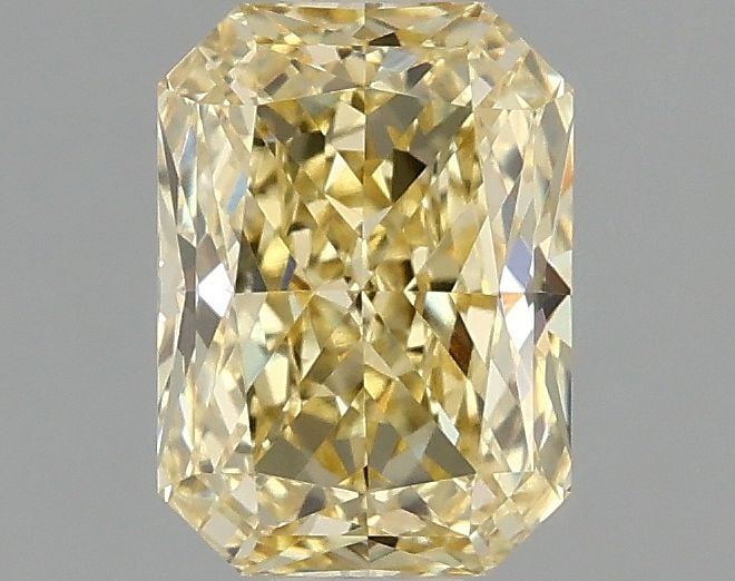Loose Diamond - RADIANT 1.49ct Fancy Intense Yellow VVS2: Loose Diamond - RADIANT 1.49ct Fancy Intense Yellow VVS2 Source: This is a real non-mined Diamond that has been grown in a lab Shape: RADIANT Carats: 1.49 Color: Fancy Intense Yellow Certification: IG