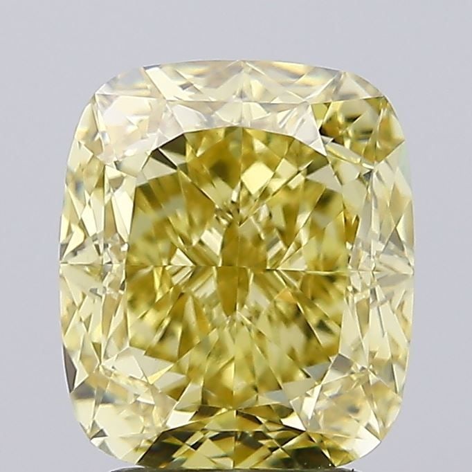 Loose Diamond - CUSHION MODIFIED 3.02ct Fancy Intense Yellow VVS2: Loose Diamond - CUSHION MODIFIED 3.02ct Fancy Intense Yellow VVS2 Source: This is a real non-mined Diamond that has been grown in a lab Shape: CUSHION MODIFIED Carats: 3.02 Color: Fancy Intense Yellow