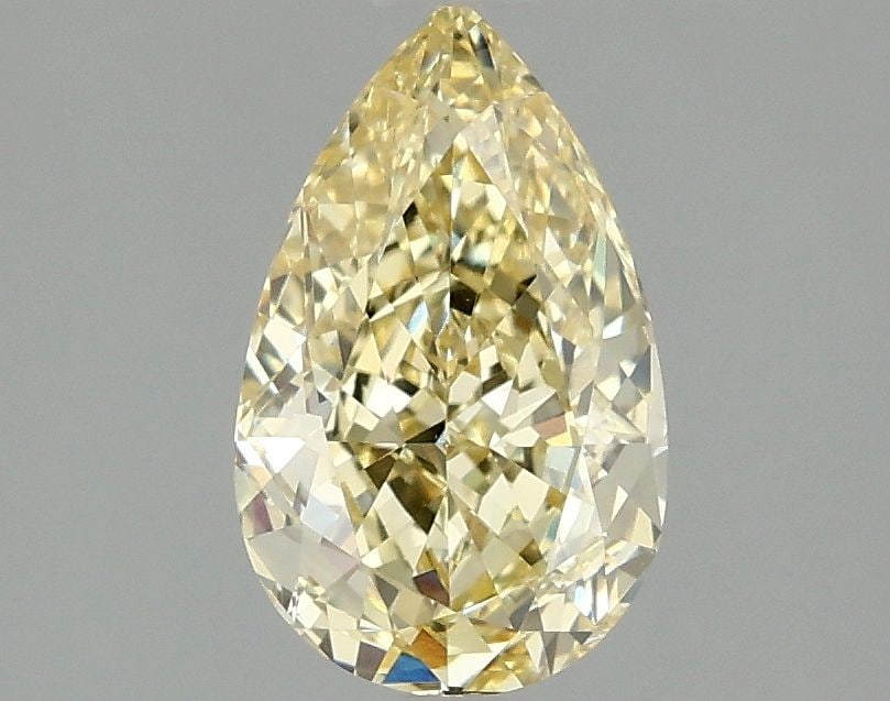 Loose Diamond - PEAR 1.57ct Fancy Intense Yellow VVS2: Loose Diamond - PEAR 1.57ct Fancy Intense Yellow VVS2 Source: This is a real non-mined Diamond that has been grown in a lab Shape: PEAR Carats: 1.57 Color: Fancy Intense Yellow Certification: IGI Vide