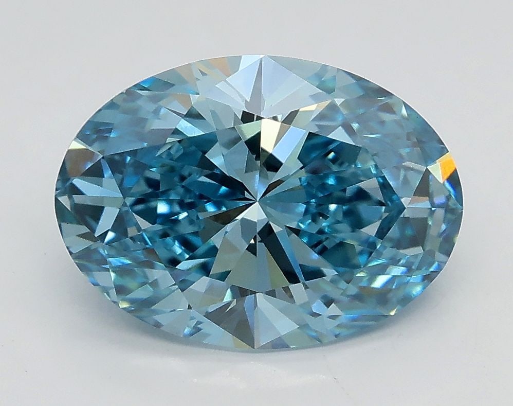 Loose Diamond - OVAL 2.52ct Fancy Vivid Blue VS1: Loose Diamond - OVAL 2.52ct Fancy Vivid Blue VS1 Source: This is a real non-mined Diamond that has been grown in a lab Shape: OVAL Carats: 2.52 Color: Fancy Vivid Blue Certification: IGI Video:
