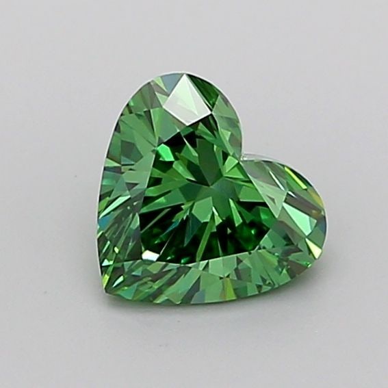 Loose Diamond - HEART 1.01ct Fancy Vivid Green VS1: Loose Diamond - HEART 1.01ct Fancy Vivid Green VS1 Source: This is a real non-mined Diamond that has been grown in a lab Shape: HEART Carats: 1.01 Color: Fancy Vivid Green Certification: IGI Video:
