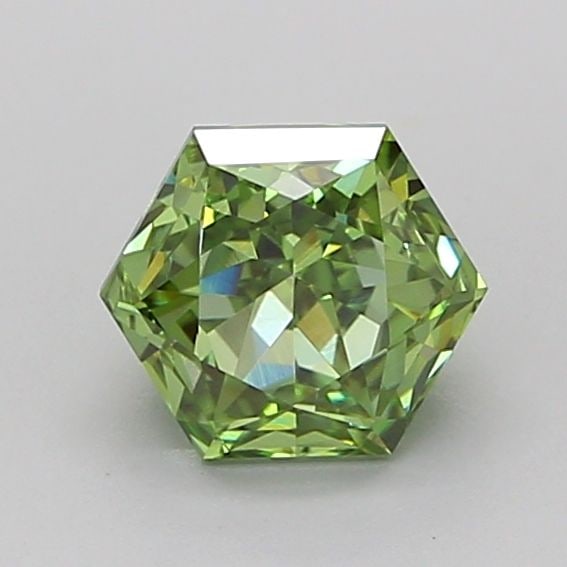 Loose Diamond - HEXAGONAL 1.05ct Fancy Vivid Green VVS2: Loose Diamond - HEXAGONAL 1.05ct Fancy Vivid Green VVS2 Source: This is a real non-mined Diamond that has been grown in a lab Shape: HEXAGONAL Carats: 1.05 Color: Fancy Vivid Green Certification: IGI