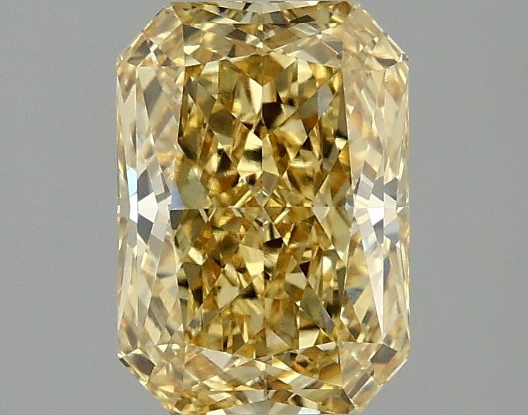 Loose Diamond - RADIANT 2.07ct Fancy Intense Yellow VVS2: Loose Diamond - RADIANT 2.07ct Fancy Intense Yellow VVS2 Source: This is a real non-mined Diamond that has been grown in a lab Shape: RADIANT Carats: 2.07 Color: Fancy Intense Yellow Certification: IG