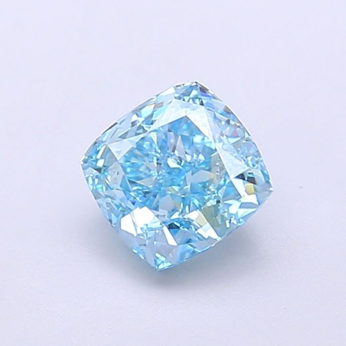 Loose Diamond - CUSHION MODIFIED 1.02ct Fancy Vivid Blue VVS2: Loose Diamond - CUSHION MODIFIED 1.02ct Fancy Vivid Blue VVS2 Source: This is a real non-mined Diamond that has been grown in a lab Shape: CUSHION MODIFIED Carats: 1.02 Color: Fancy Vivid Blue Certifi