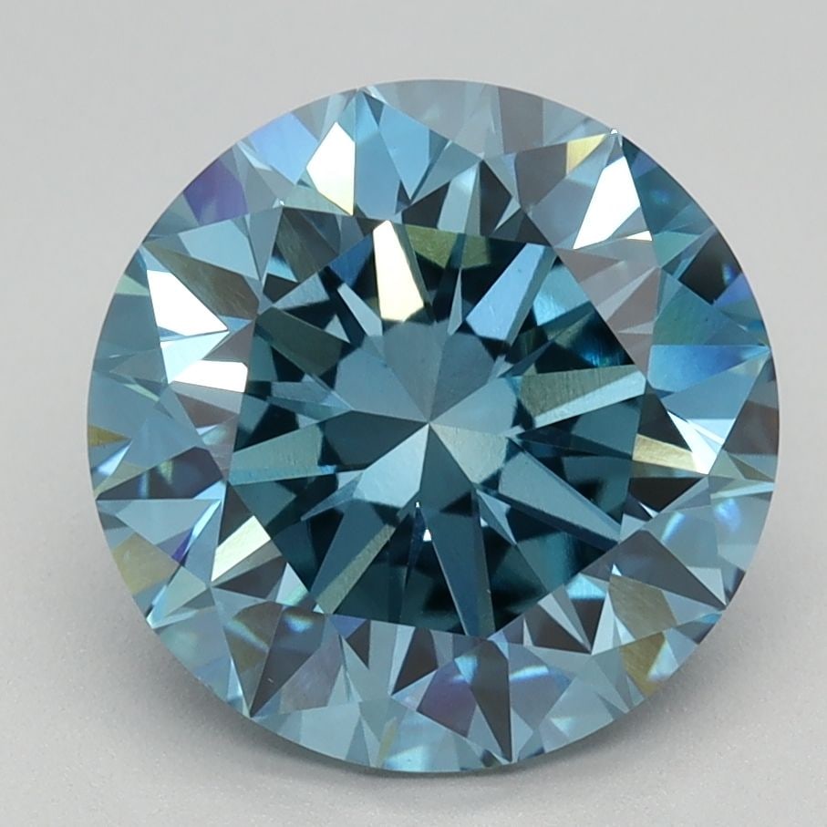 Loose Diamond - ROUND 3.02ct Fancy Vivid Blue VS1: Loose Diamond - ROUND 3.02ct Fancy Vivid Blue VS1 Source: This is a real non-mined Diamond that has been grown in a lab Shape: ROUND Carats: 3.02 Color: Fancy Vivid Blue Certification: IGI Video: